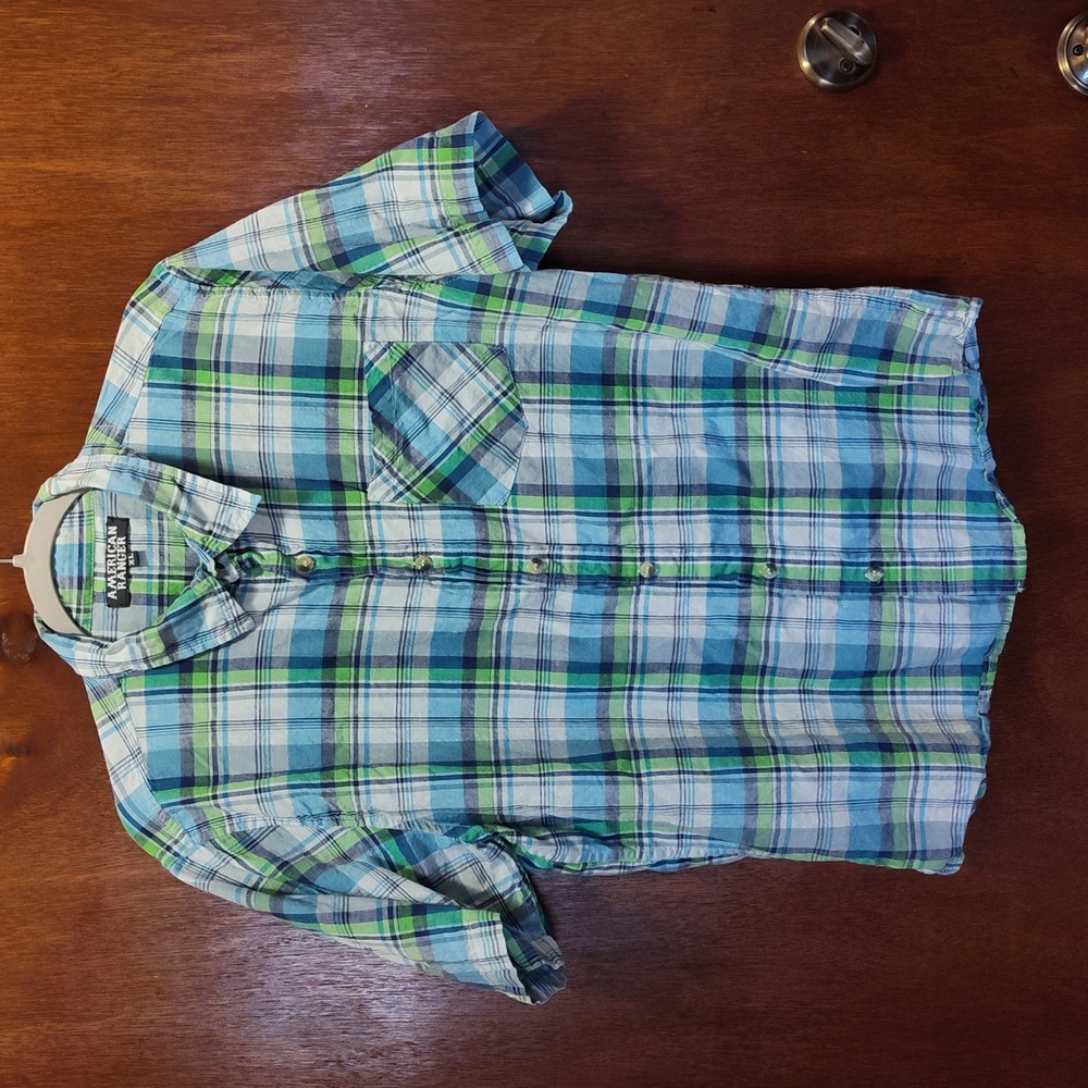 AMERICAN RANGER Plaid Short Sleeve Button Down Shirt, Men's size XL
